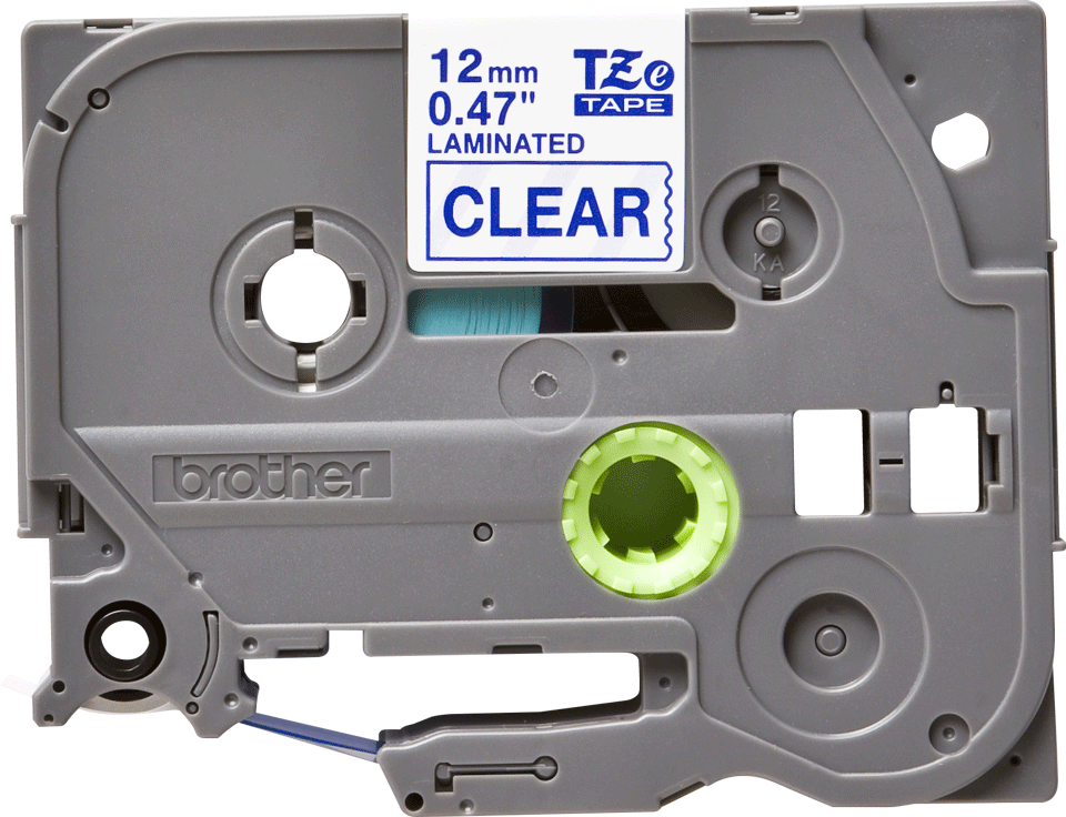 Oriģinālā Brother TZe133 zilas drukas caurspīdīga uzlīmju lentes kasete, 12mm plata 2